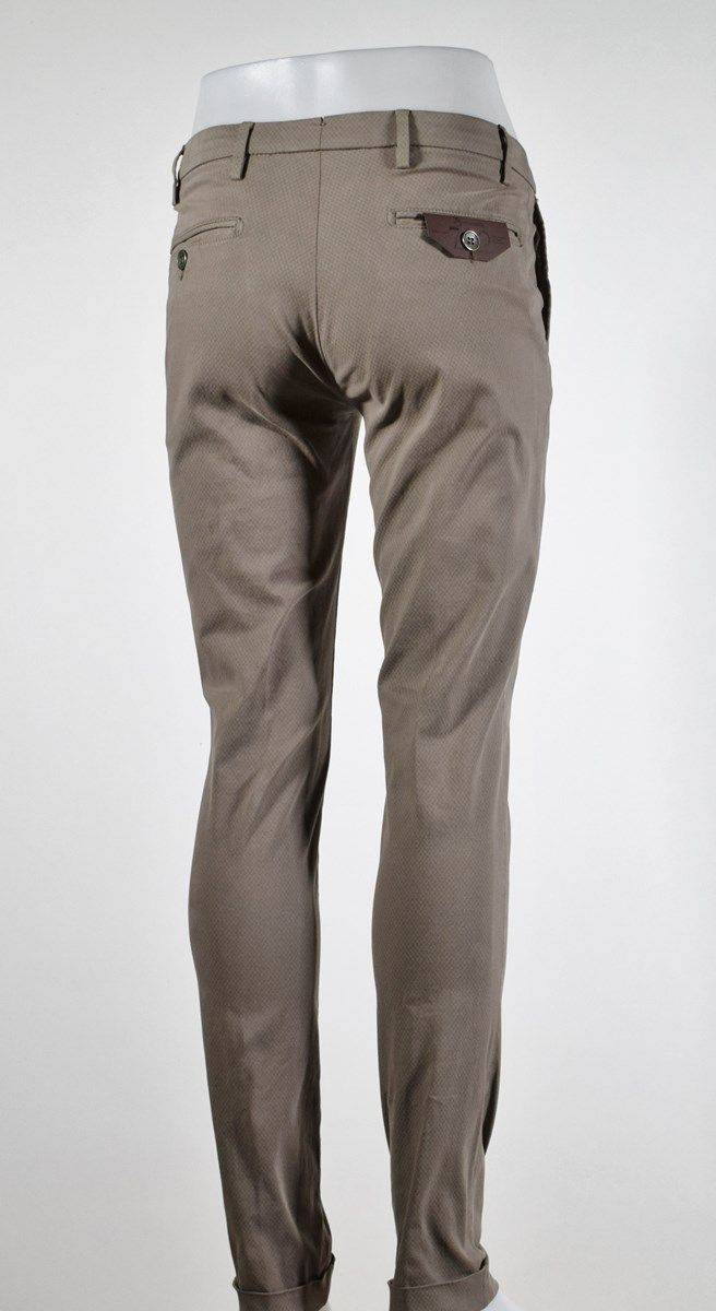 B Settecento Pantalone Bsettecento Cotone Stretch Lavorato Slim Fit In Tre Colori