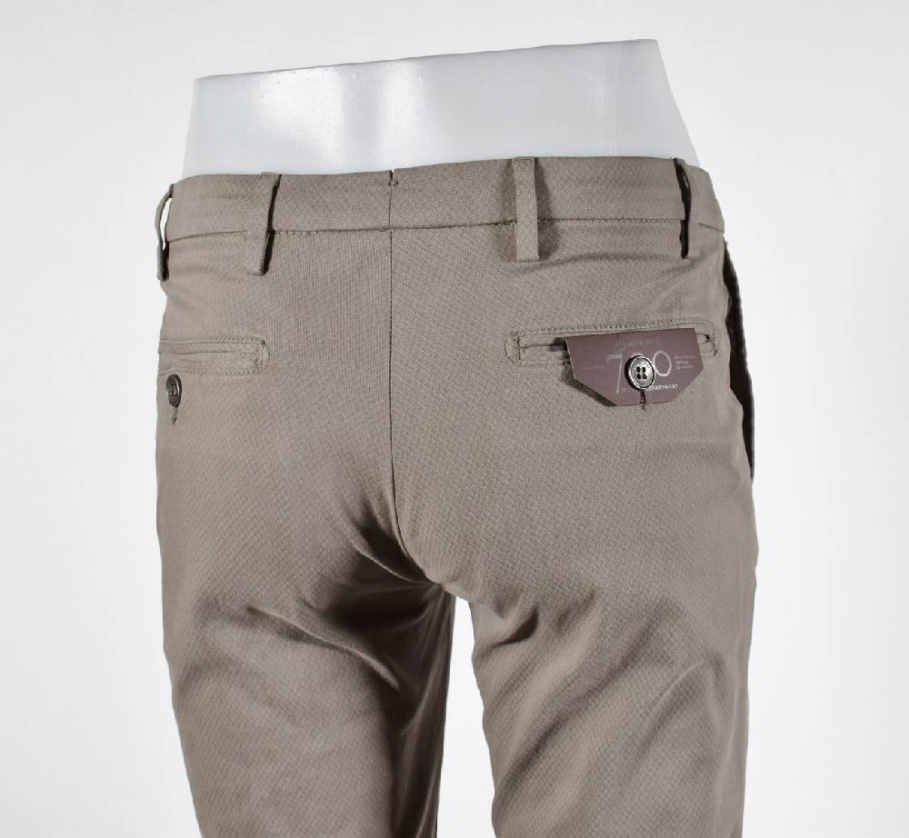 B Settecento Pantalone Bsettecento Cotone Stretch Lavorato Slim Fit In Tre Colori