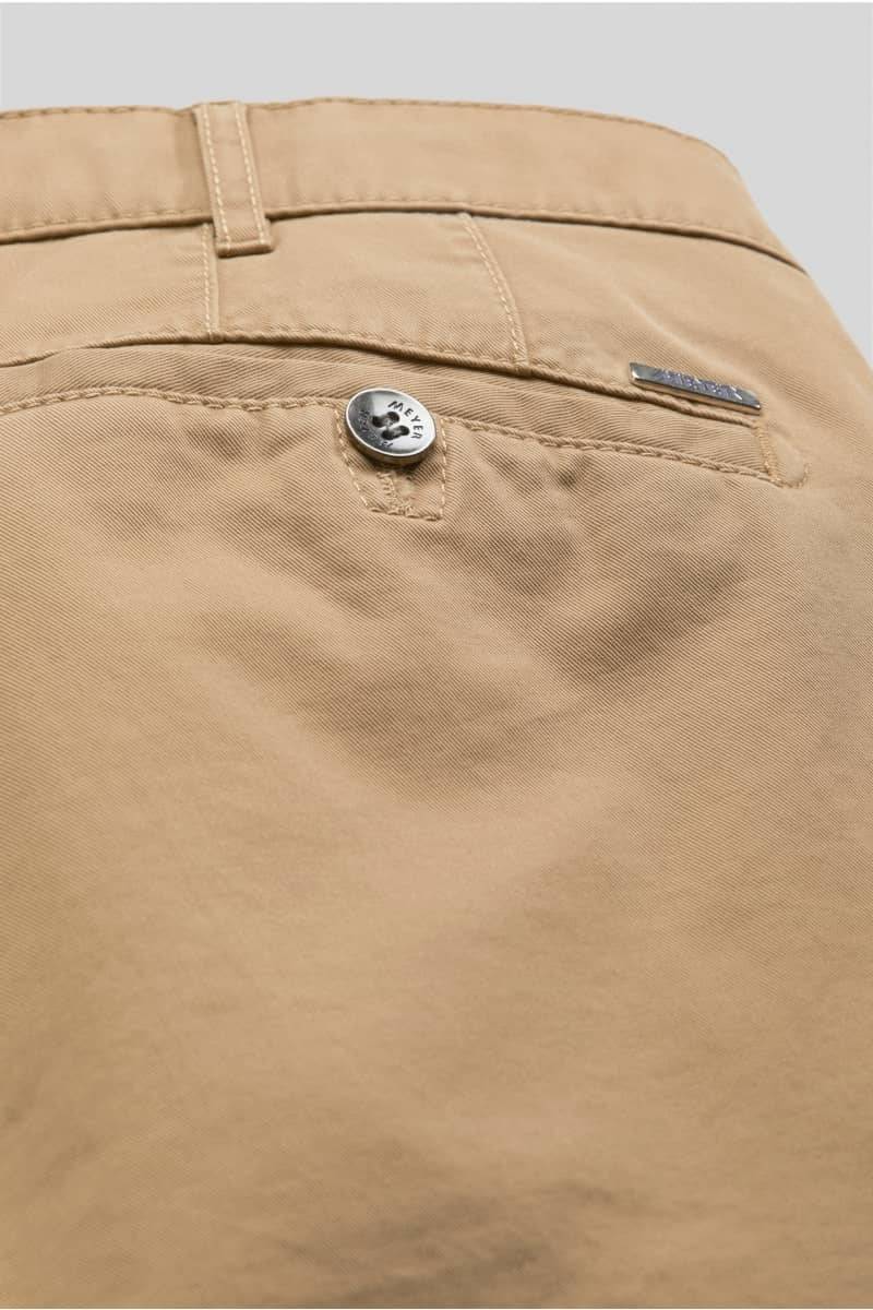 Meyer Pantalone Cammello Meyer In Cotone Stretch Regular Fit