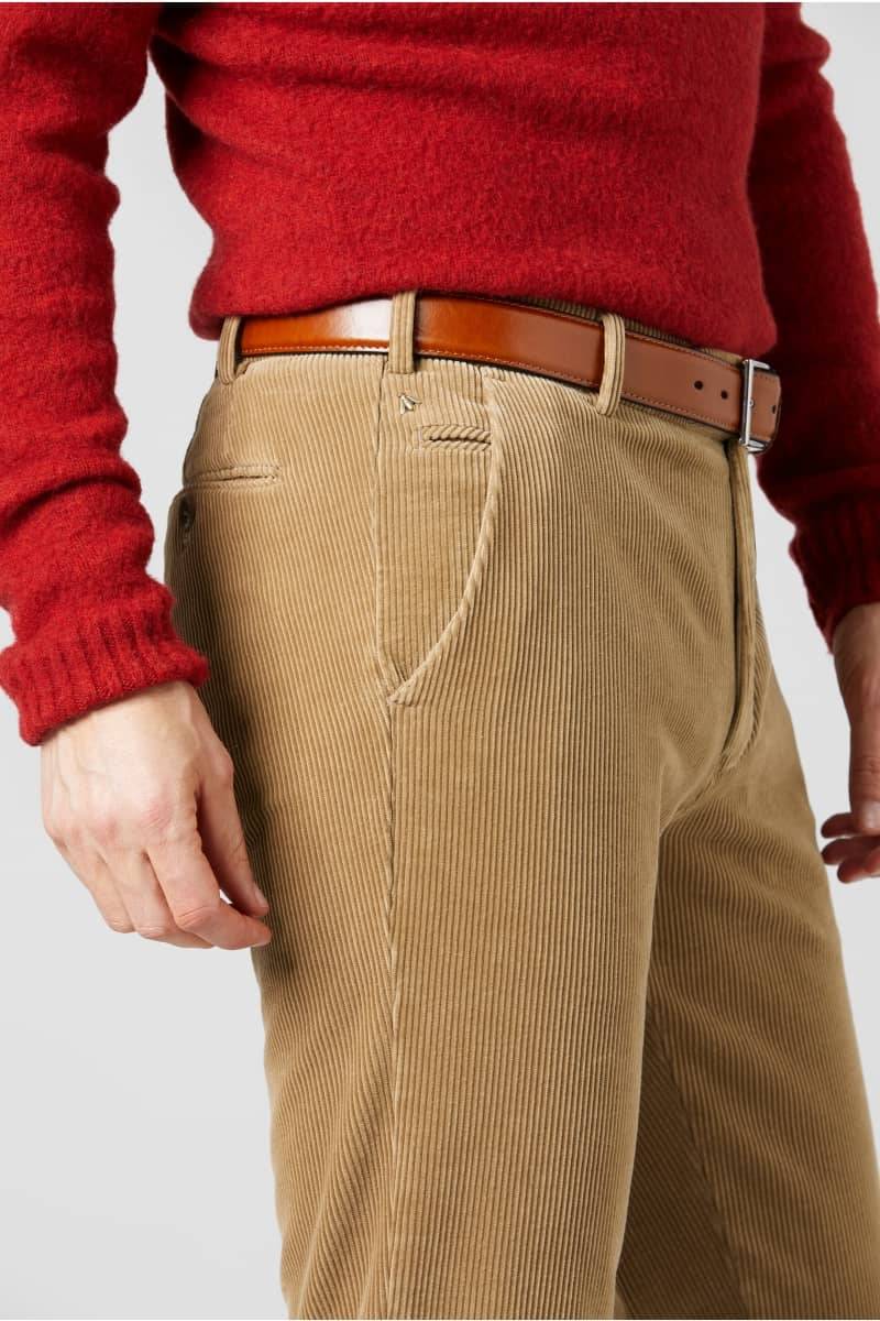 Meyer Pantalone Cappuccino Meyer In Velluto A Coste Luxury Modern Fit