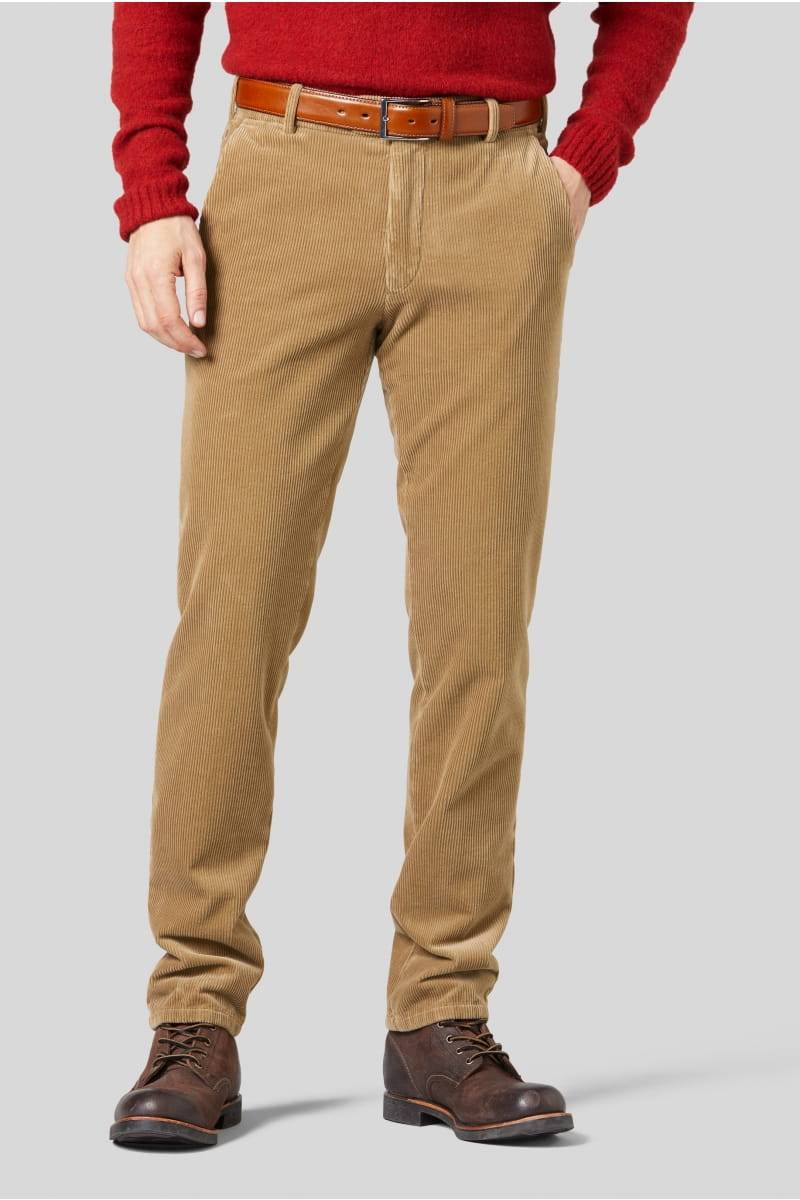 Meyer Pantalone cappuccino meyer in velluto a coste luxury modern fit