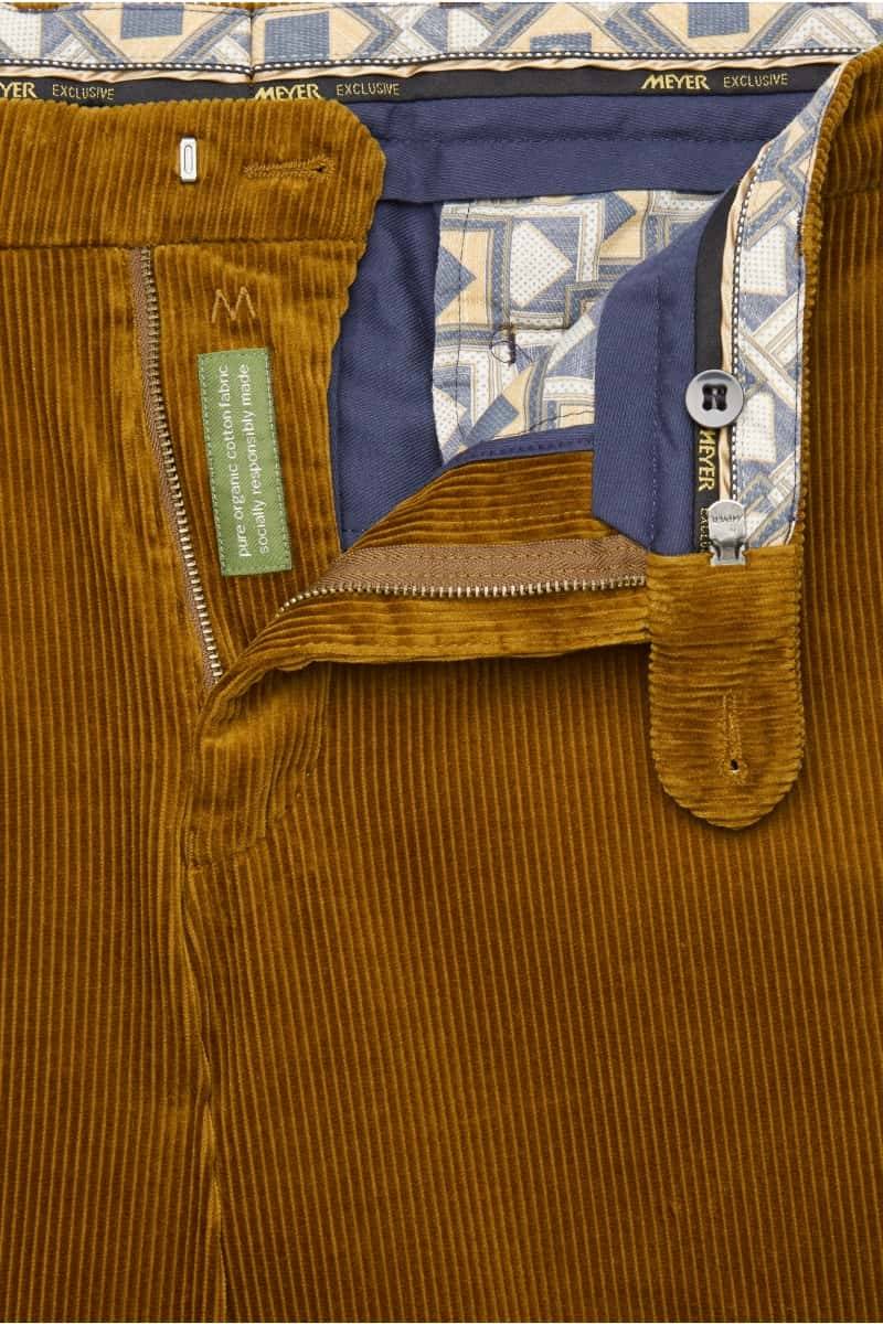 Meyer Pantalone Cognac Meyer In Velluto A Coste Luxury Modern Fit