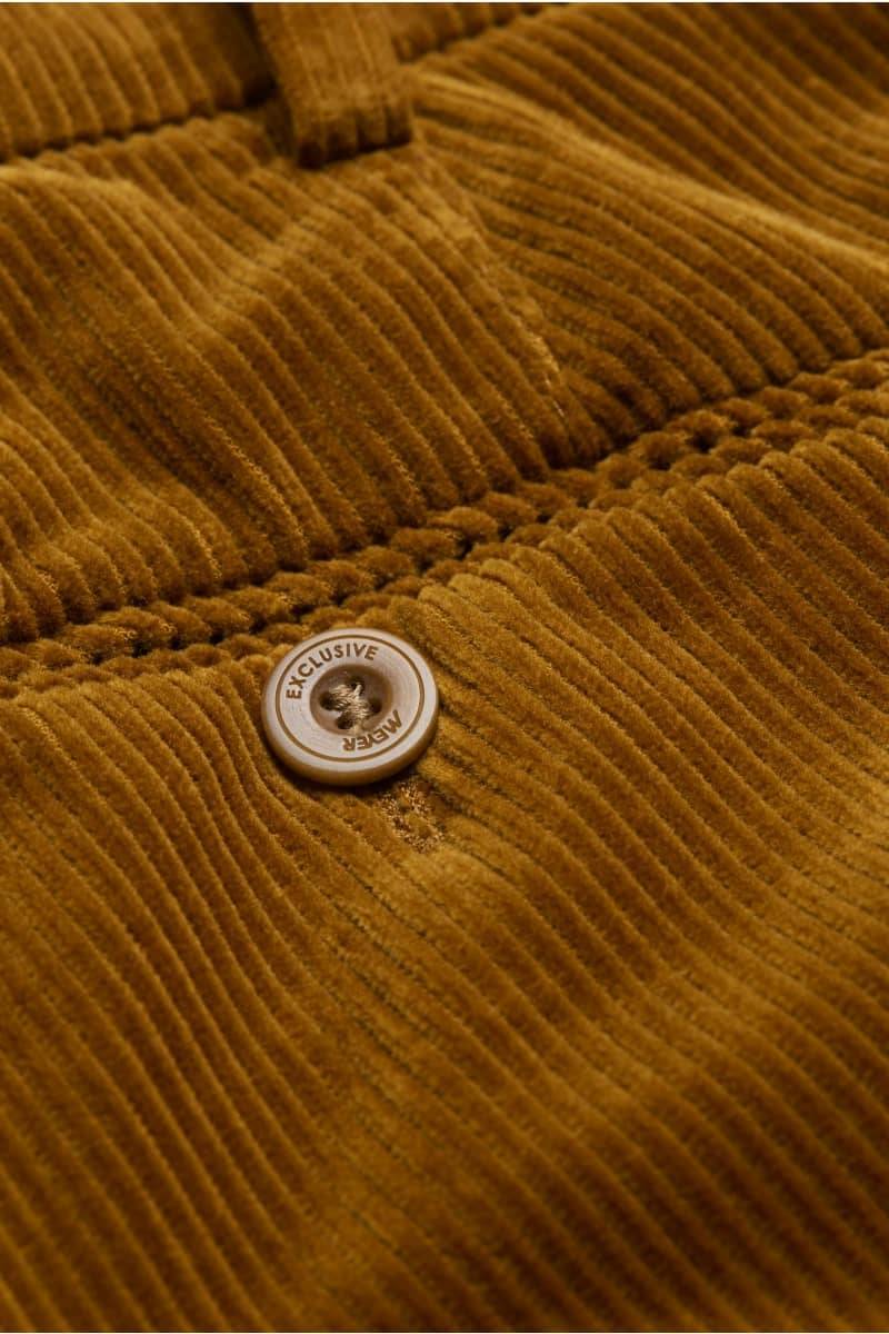 Meyer Pantalone Cognac Meyer In Velluto A Coste Luxury Modern Fit