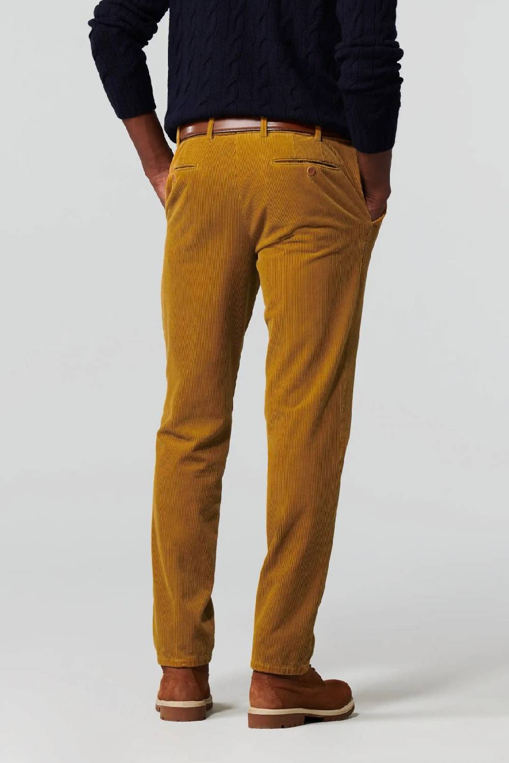 Meyer Pantalone Color Ambra Meyer In Velluto A Coste Luxury Modern Fit