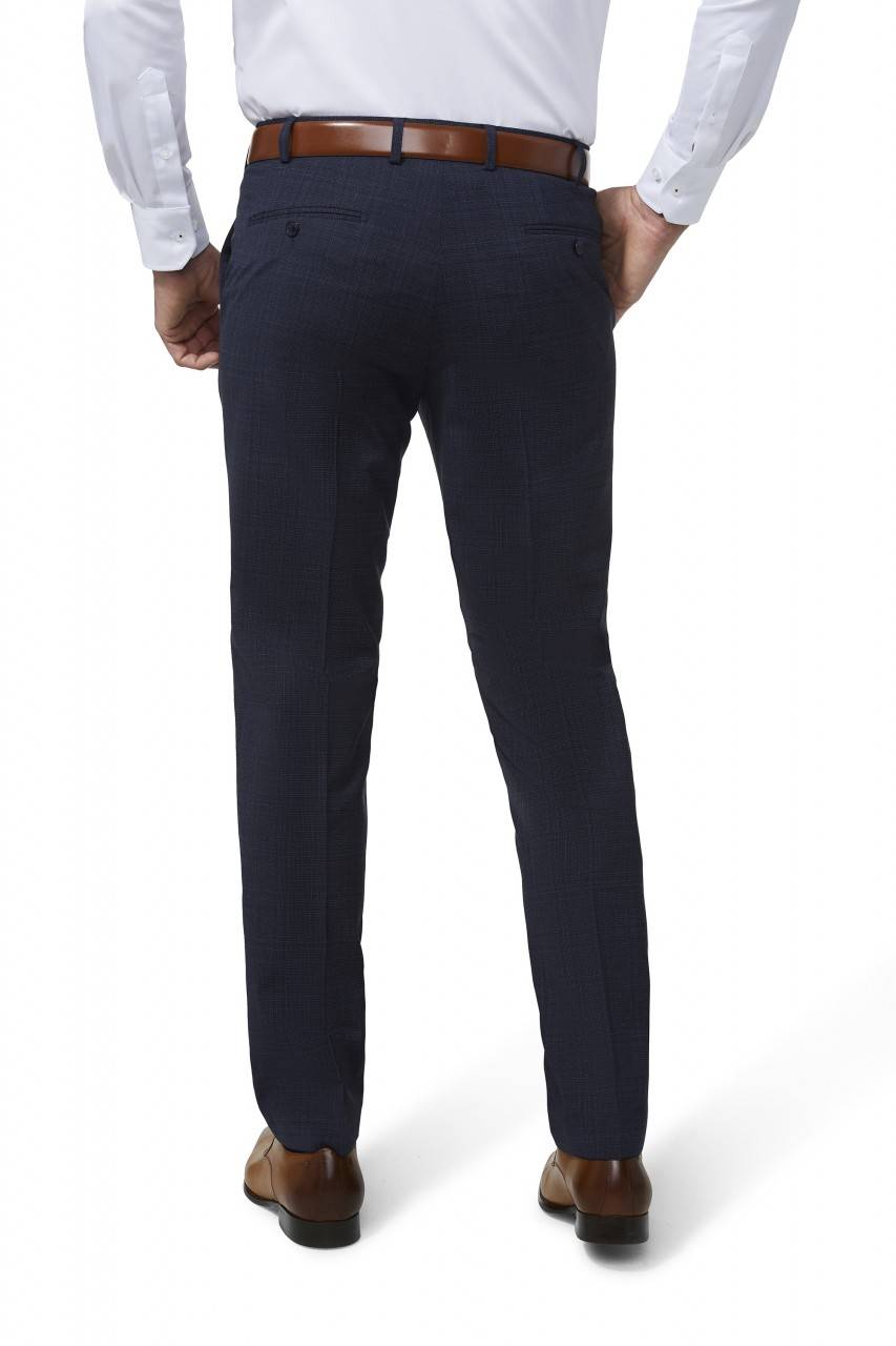 Digel Pantalone Digel Blu Fantasia Principe Di Galles Drop Sei Modern Fit