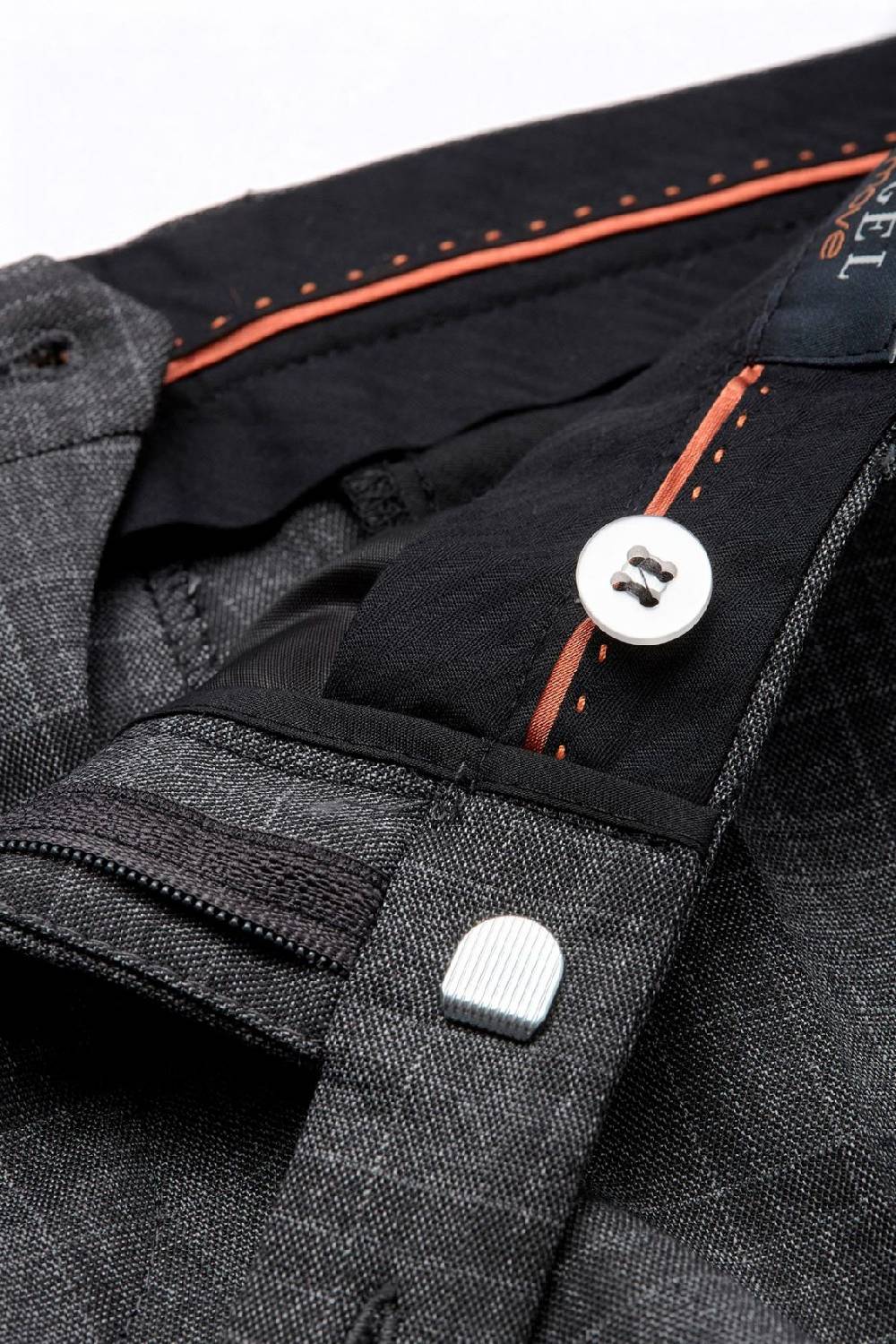 Digel Pantalone Extra Slim Fit Digel Lana Stretch Grigio A Quadri