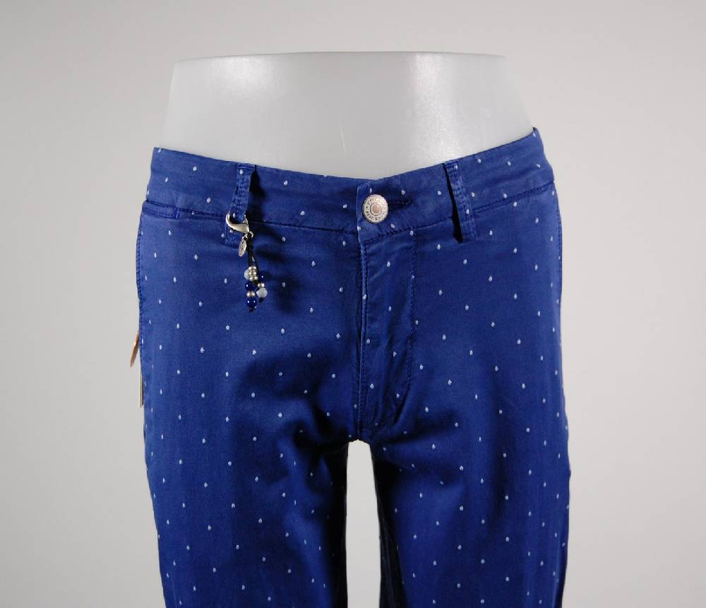 Fradi Pantalone Fradi Slim Fit A Pois Cotone Stretch In Due Colori