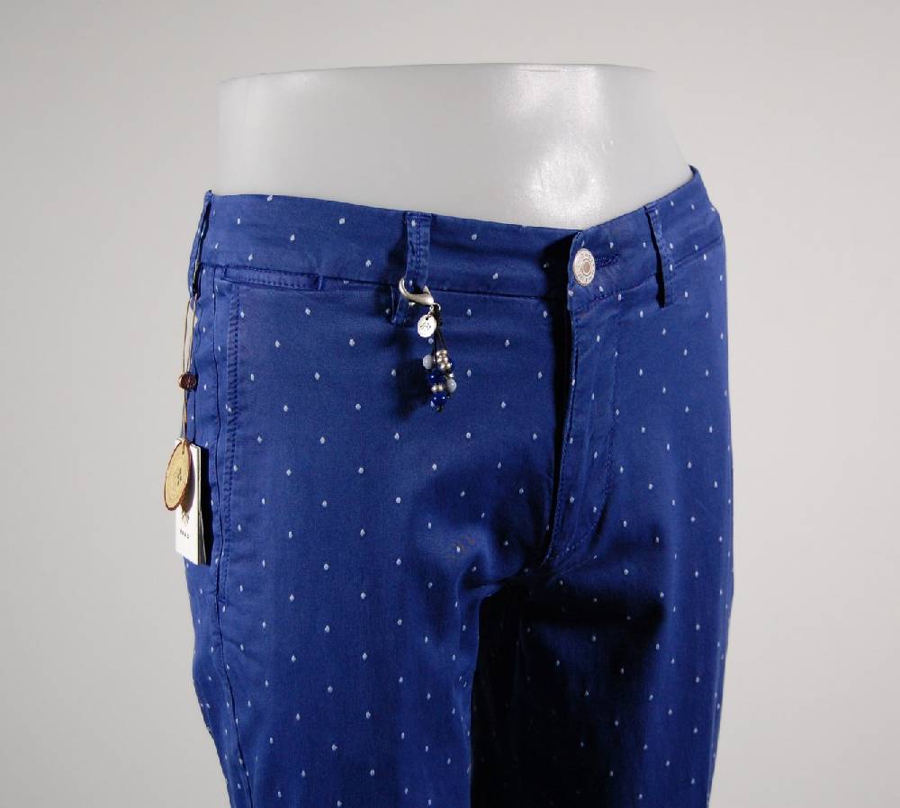 Fradi Pantalone Fradi Slim Fit A Pois Cotone Stretch In Due Colori