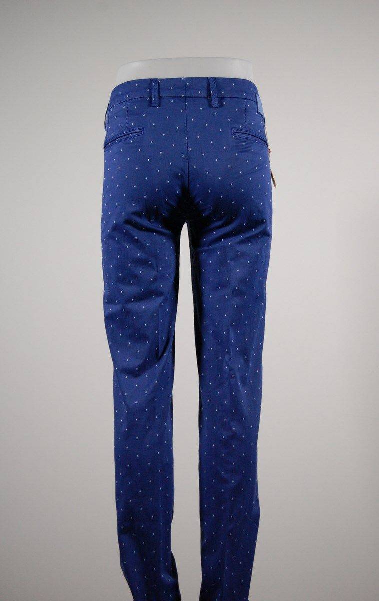 Fradi Pantalone Fradi Slim Fit A Pois Cotone Stretch In Due Colori