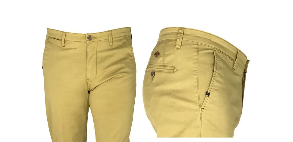 Sea Barrier Pantalone Giallo Modern Fit Sea Barrier Cotone Stretch