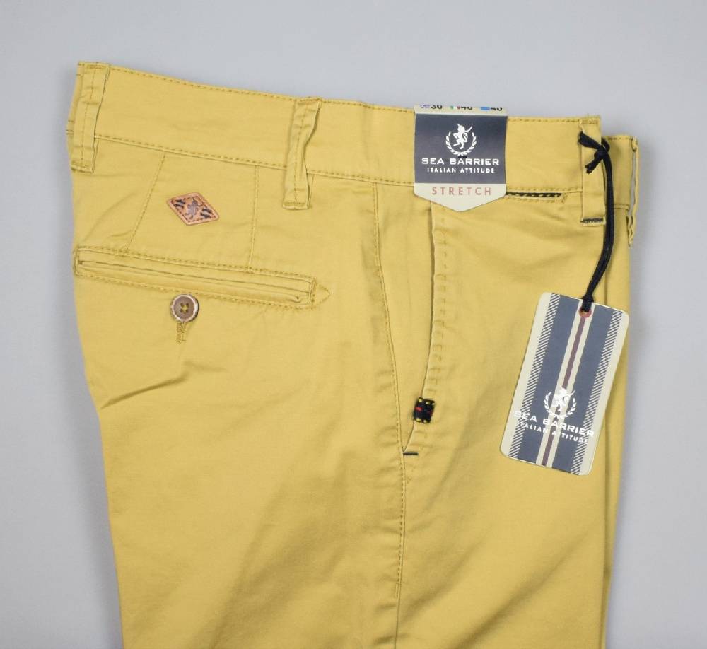 Sea Barrier Pantalone Giallo Modern Fit Sea Barrier Cotone Stretch