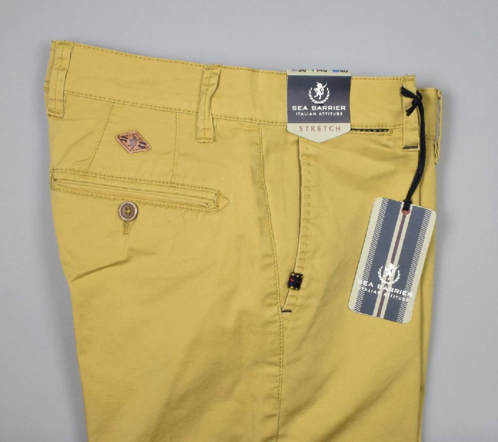 Sea Barrier Pantalone Giallo Modern Fit Sea Barrier Cotone Stretch