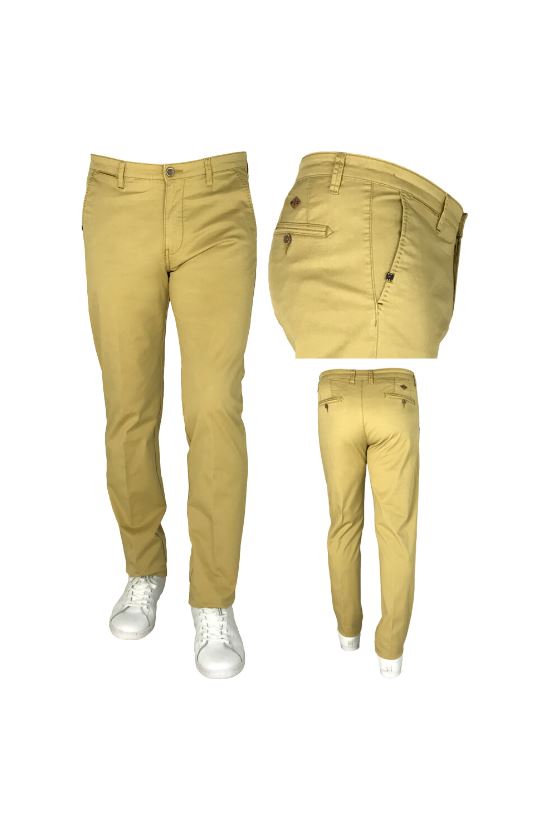 Sea Barrier Pantalone giallo modern fit sea barrier cotone stretch
