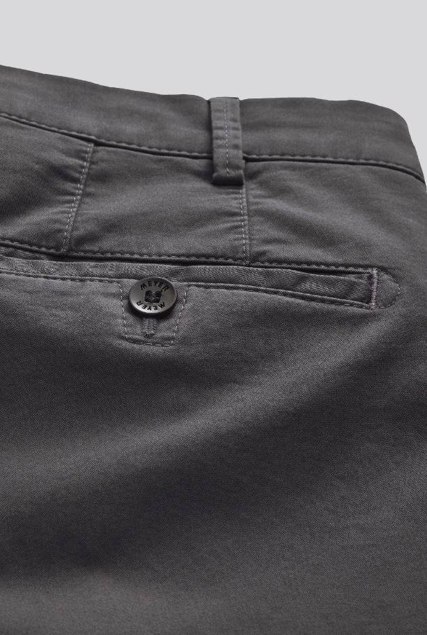 Meyer Pantalone Grigio Antracite Meyer In Cotone Stretch Drop Quattro Comfort Fit