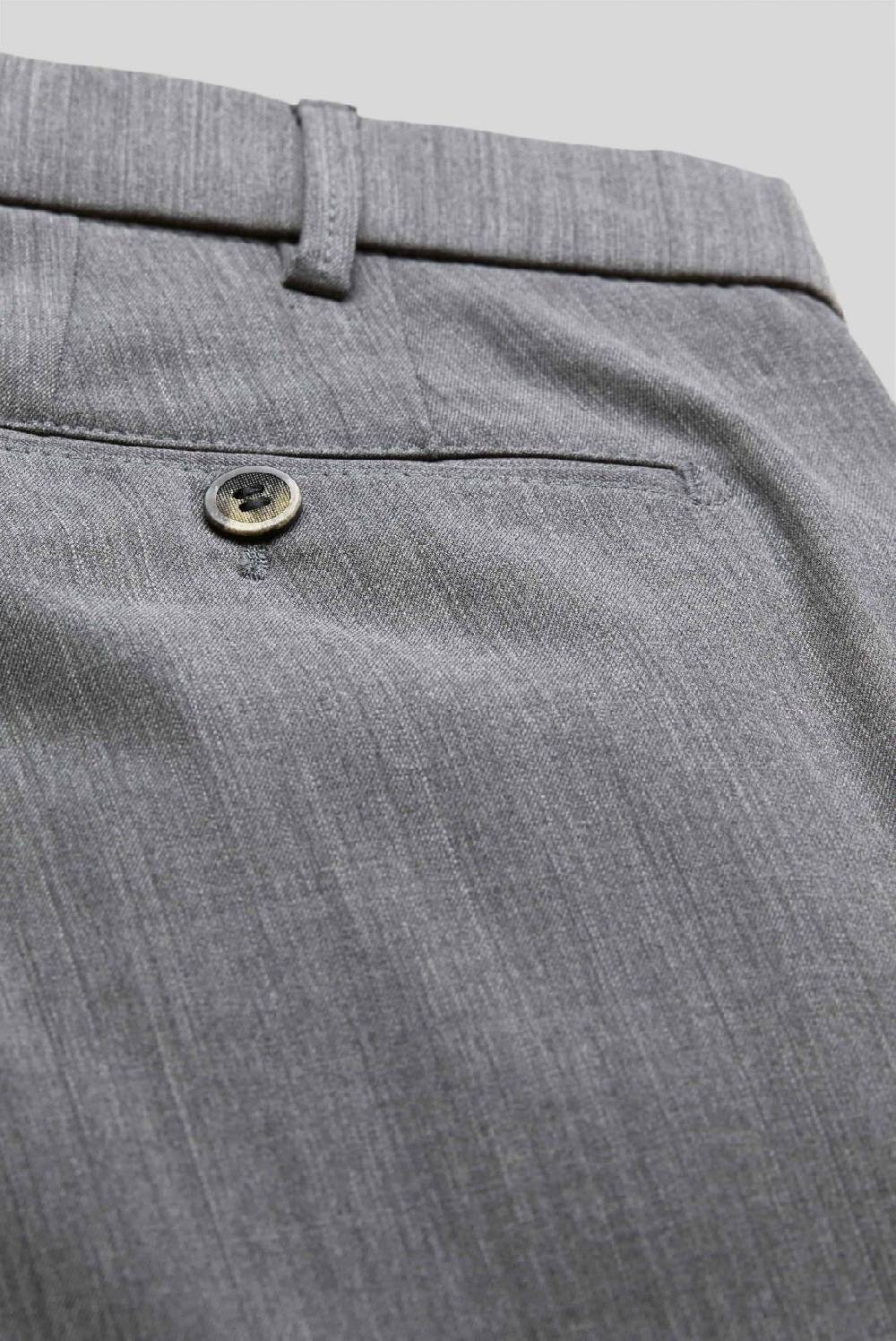 Meyer Pantalone Grigio Chiaro Meyer Travel Twill Modern Fit