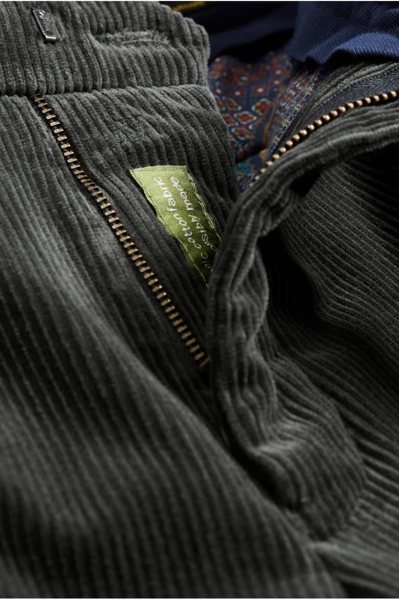 Meyer Pantalone Grigio Meyer In Velluto A Coste Luxury Modern Fit