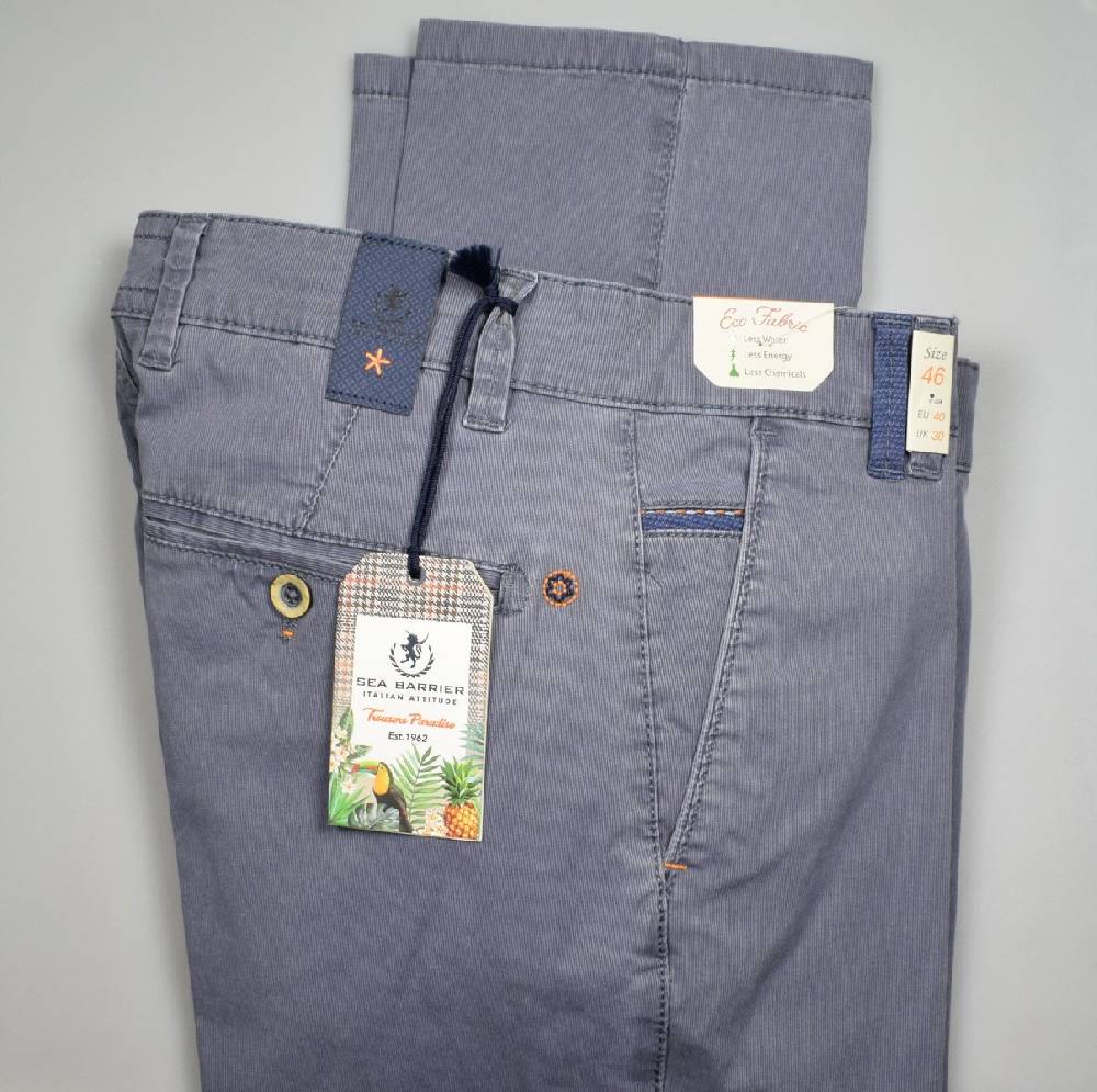 Sea Barrier Pantalone Grigio Regular Fit Sea Barrier In Cotone Stretch