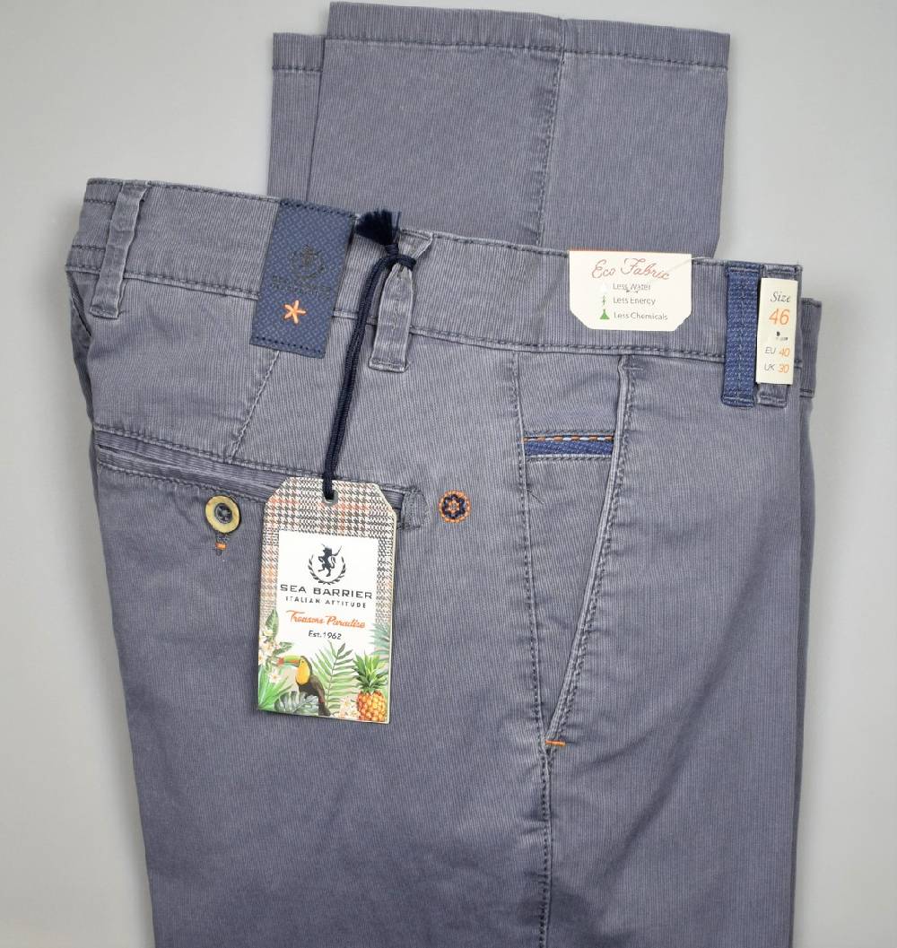 Sea Barrier Pantalone Grigio Regular Fit Sea Barrier In Cotone Stretch