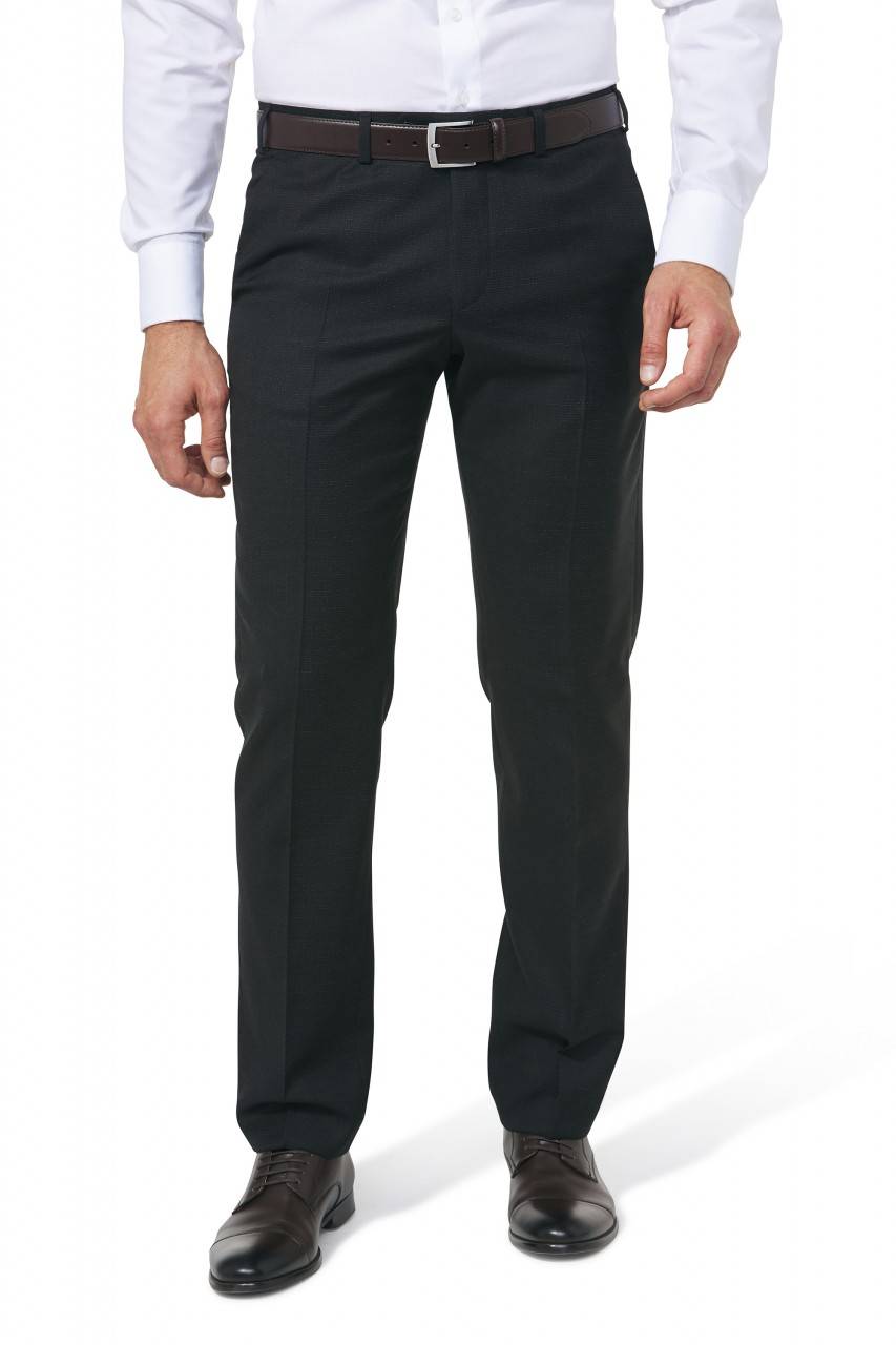 Digel Pantalone Grigio Scuro A Quadretti Digel In Pura Lana