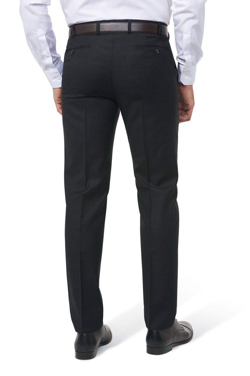 Digel Pantalone Grigio Scuro A Quadretti Digel In Pura Lana