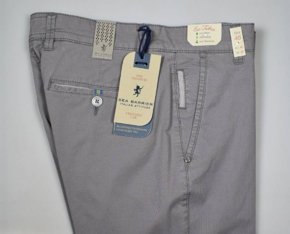 Sea Barrier Pantalone grigio sea barrier cotone piquet stretch stone wash