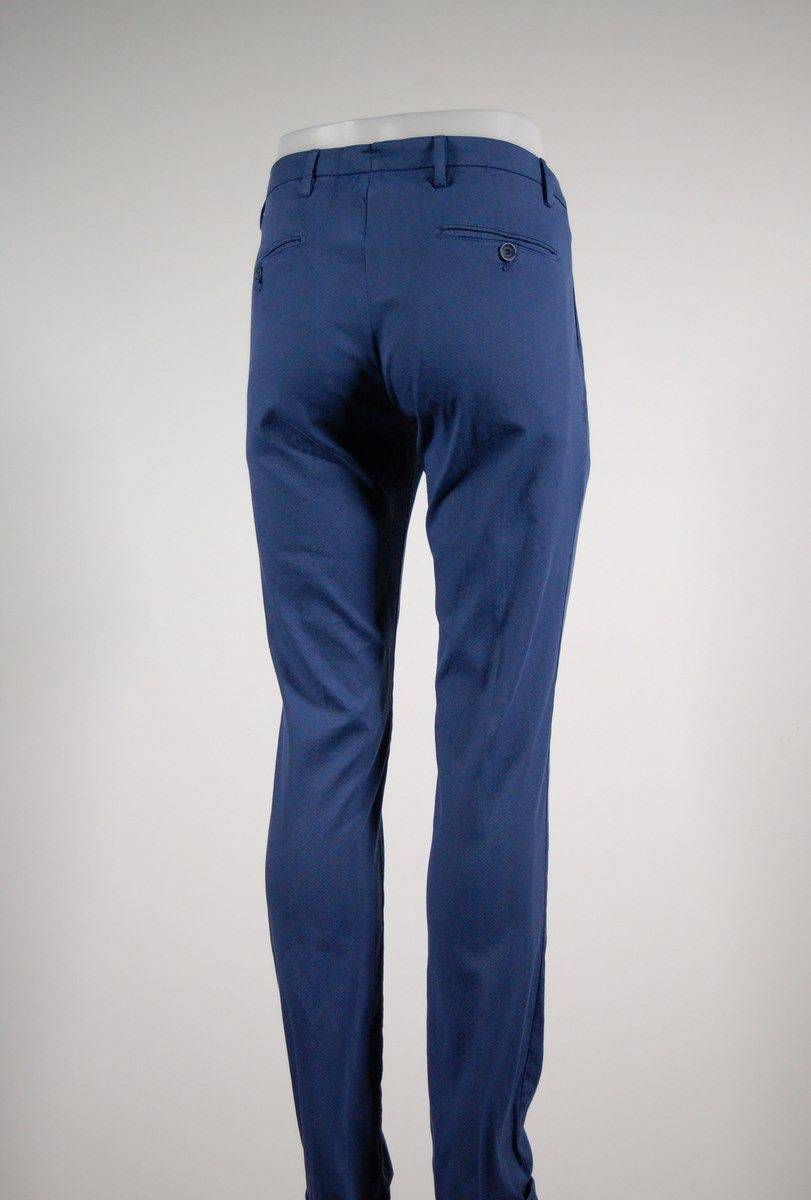 B Settecento Pantalone In Cotone Stretch Micro Fantasia Bsettecento In Tre Colori