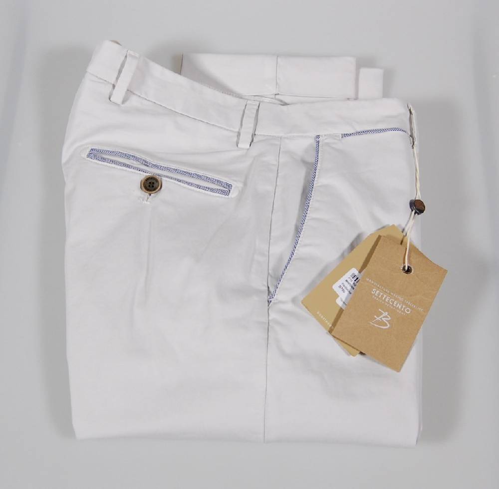 B Settecento Pantalone In Cotone Stretch Slim Fit B700 In Sette Colori