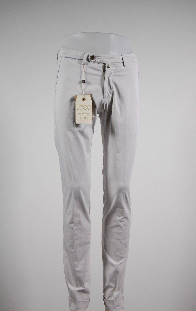 B Settecento Pantalone in cotone stretch slim fit b700 in sette colori