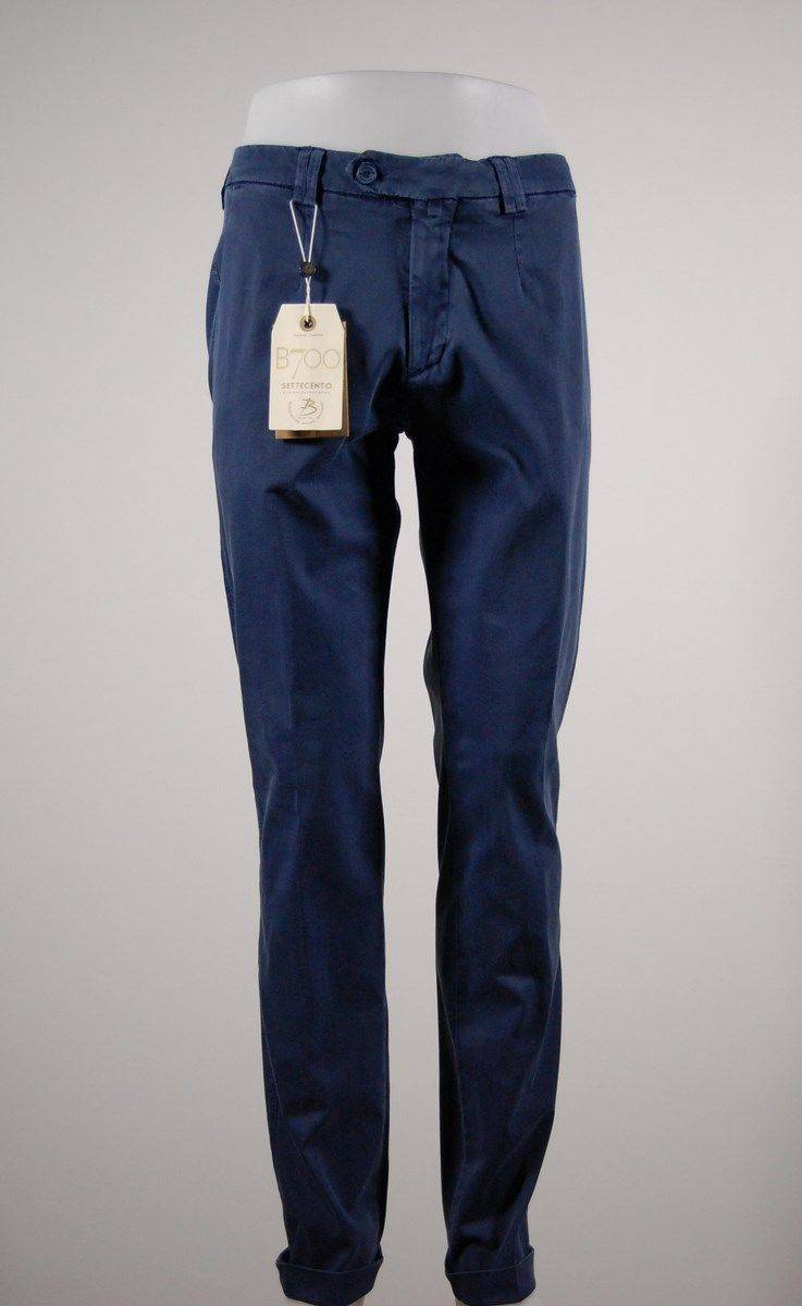 B Settecento Pantalone In Cotone Stretch Smerigliato B700 In Cinque Colori