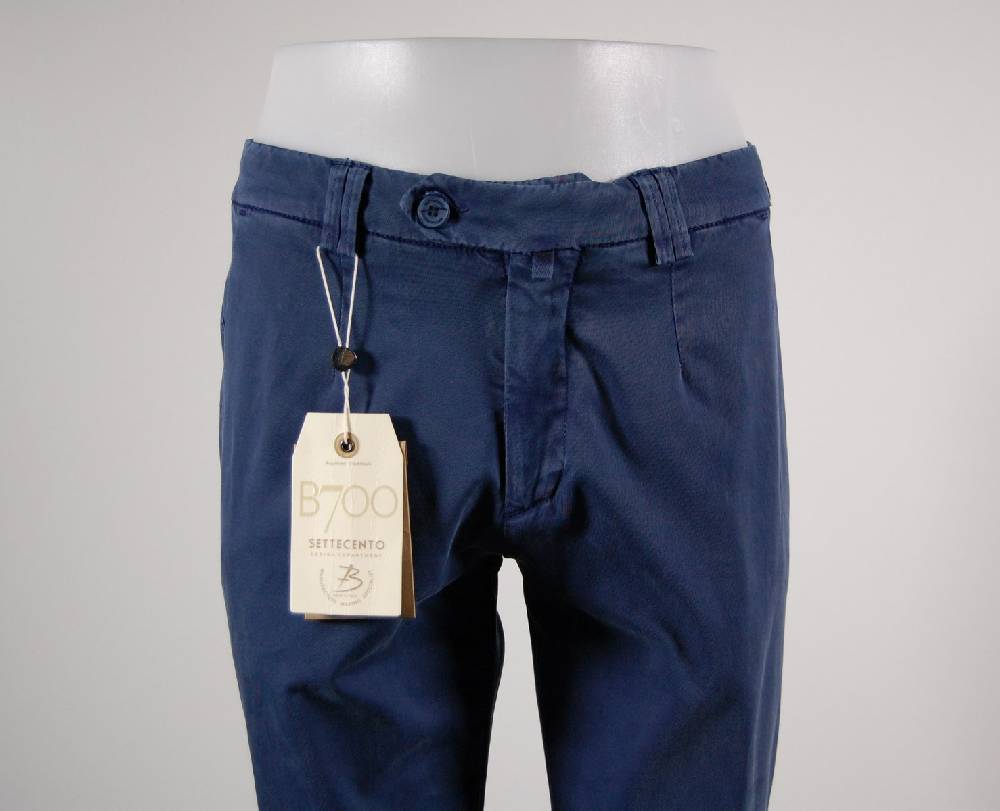 B Settecento Pantalone In Cotone Stretch Smerigliato B700 In Cinque Colori