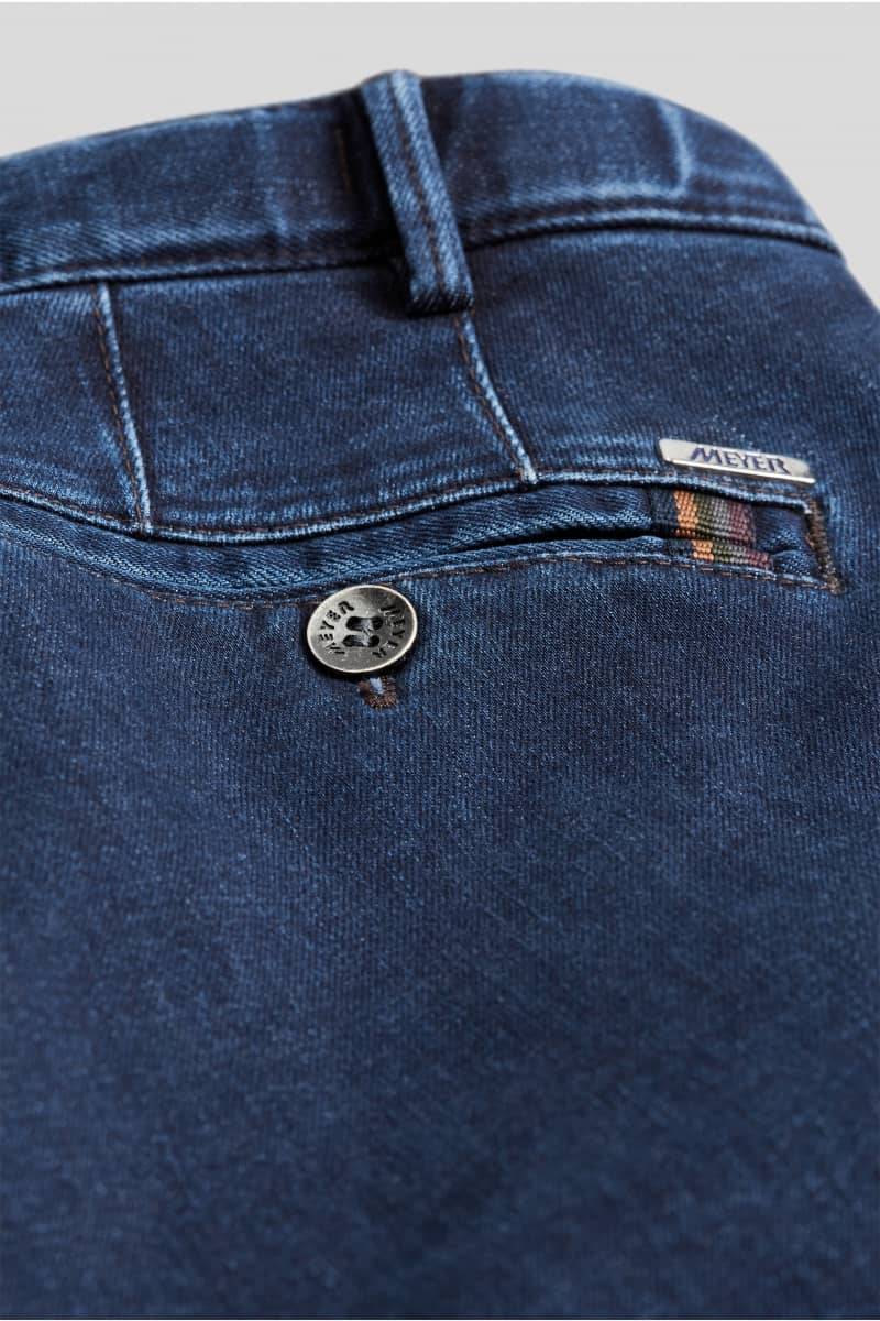 Meyer Pantalone In Denim Flex Meyer Blu Stone Modern Fit