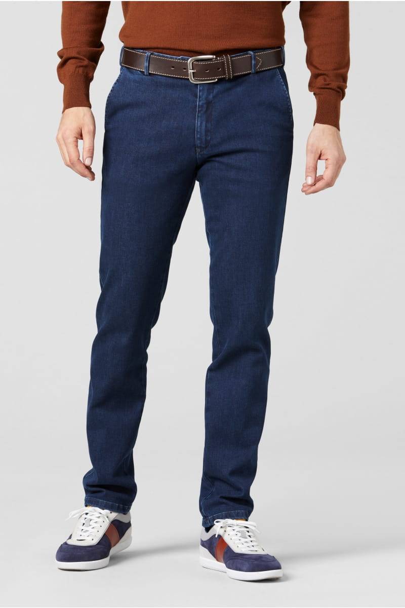 Meyer Pantalone in denim flex meyer blu stone modern fit