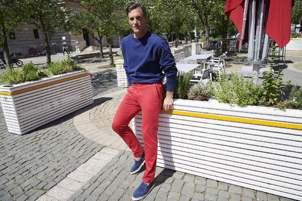 Meyer Pantalone Meyer Blu Cotone Bio Vestibilità Perfetta