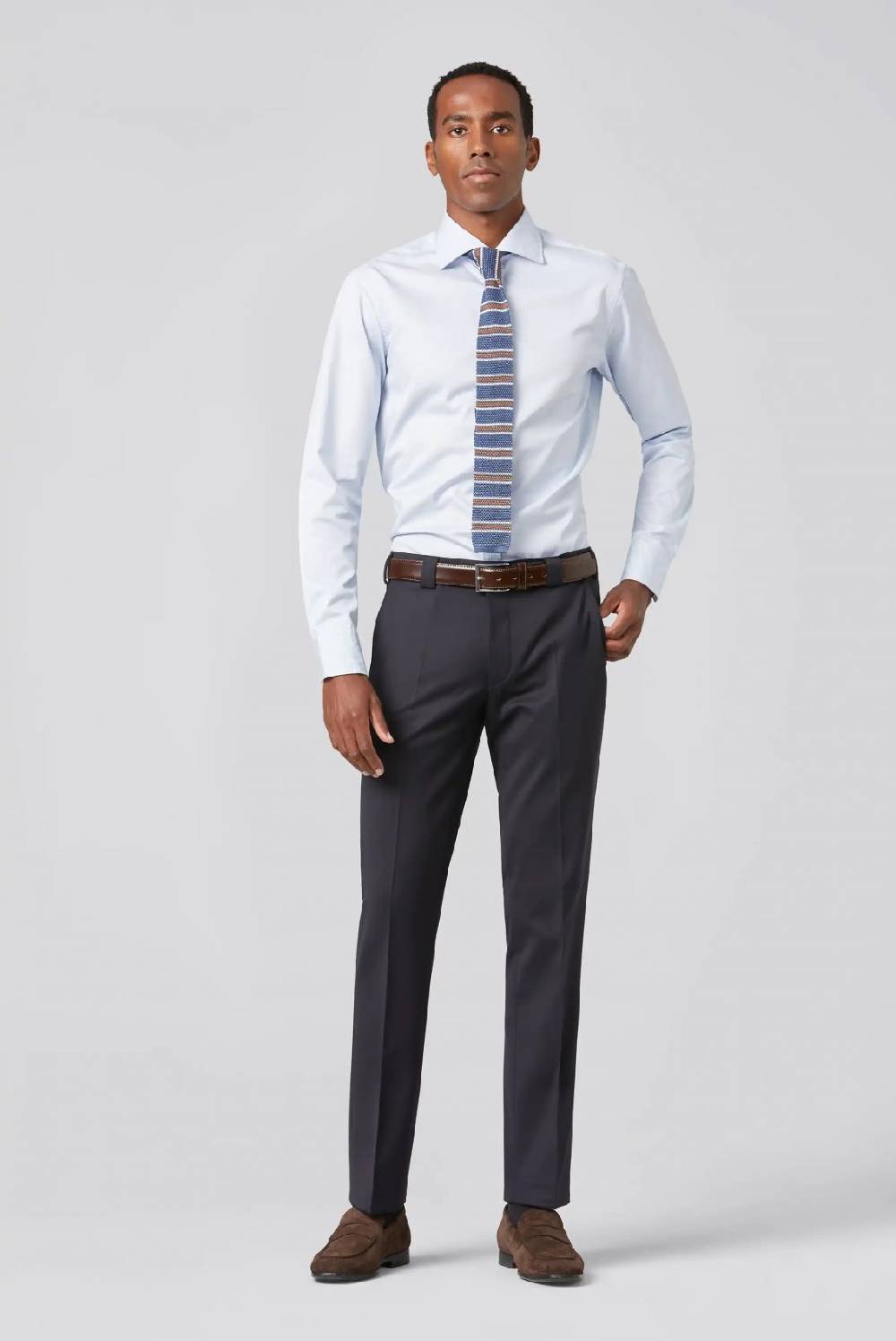 Meyer Pantalone Meyer Blu In Premium Soft Twill Comfort Fit