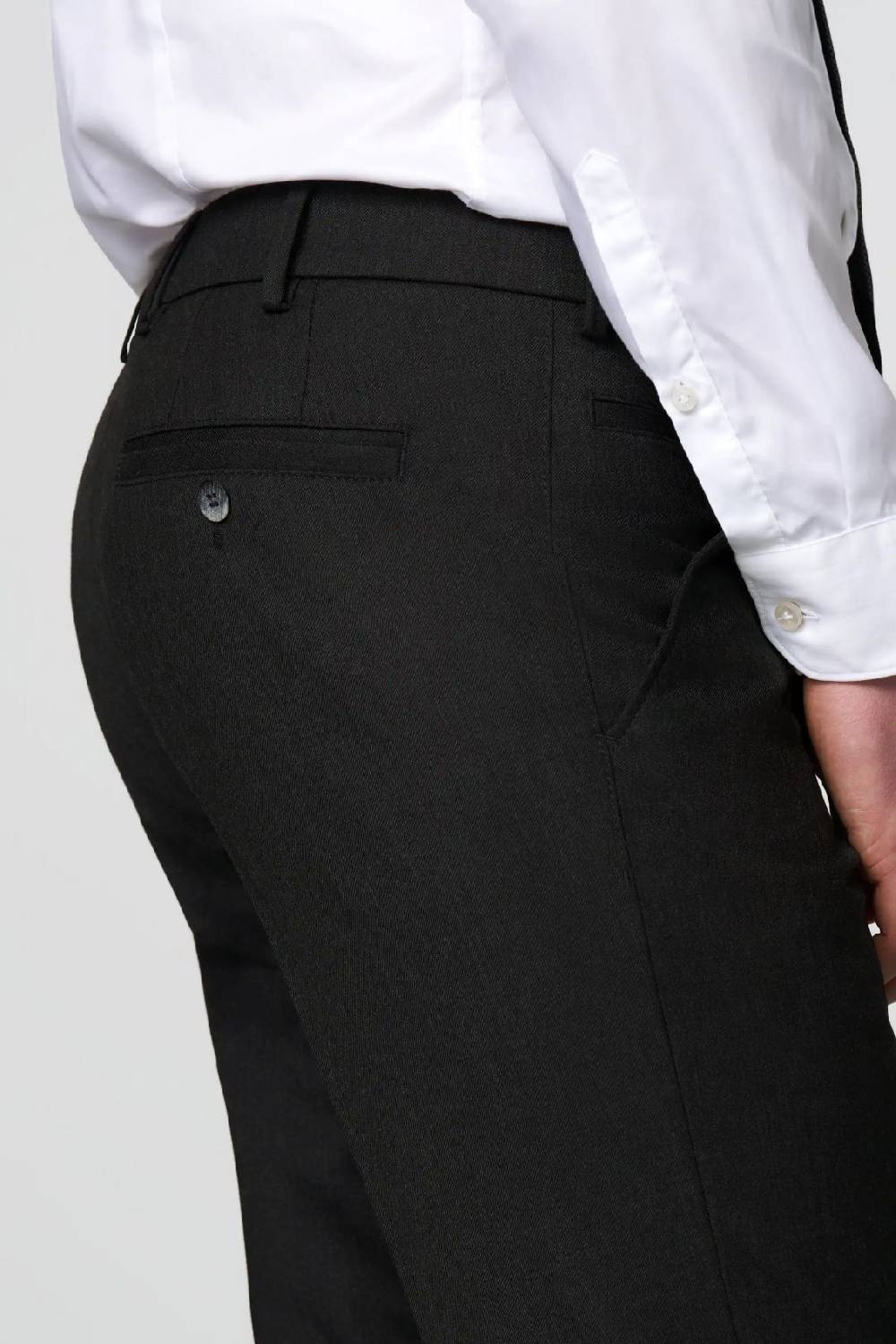 Meyer Pantalone Meyer Grigio Antracite In Premium Soft Twill Comfort Fit