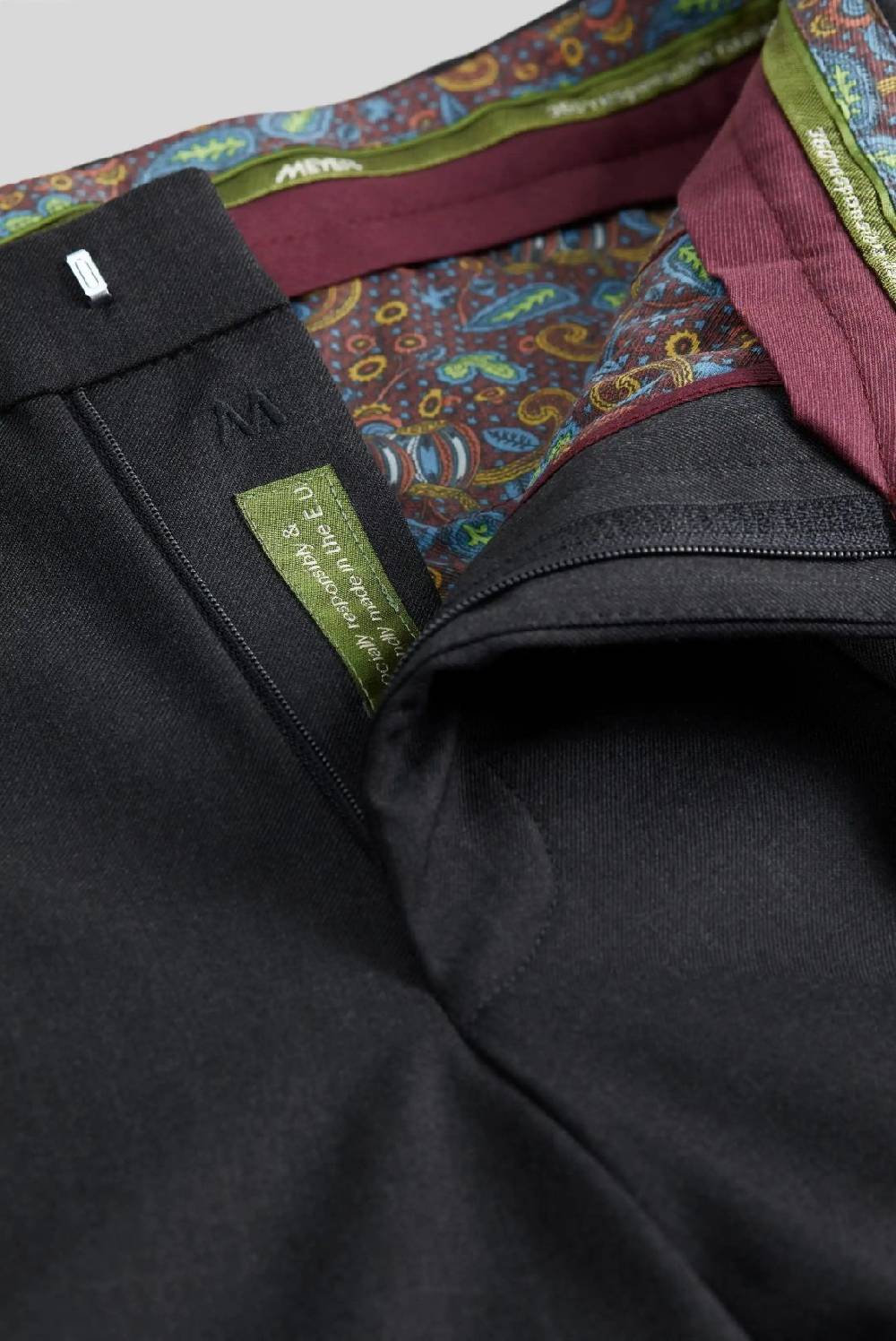 Meyer Pantalone Meyer Grigio Antracite In Premium Soft Twill Comfort Fit