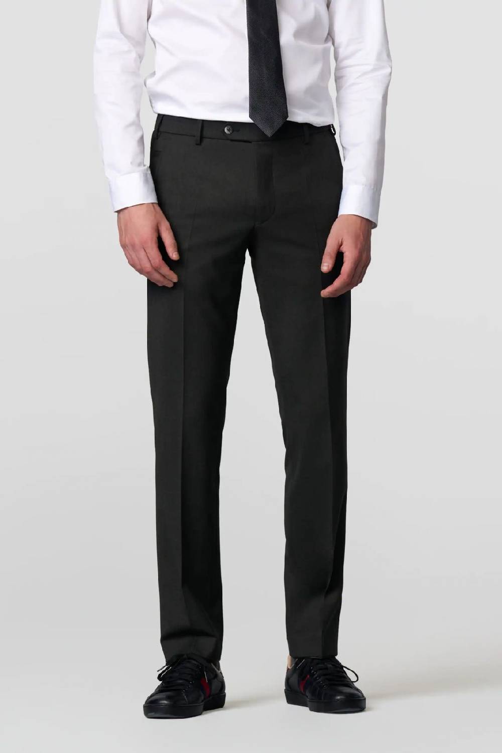 Meyer Pantalone meyer grigio antracite in premium soft twill comfort fit