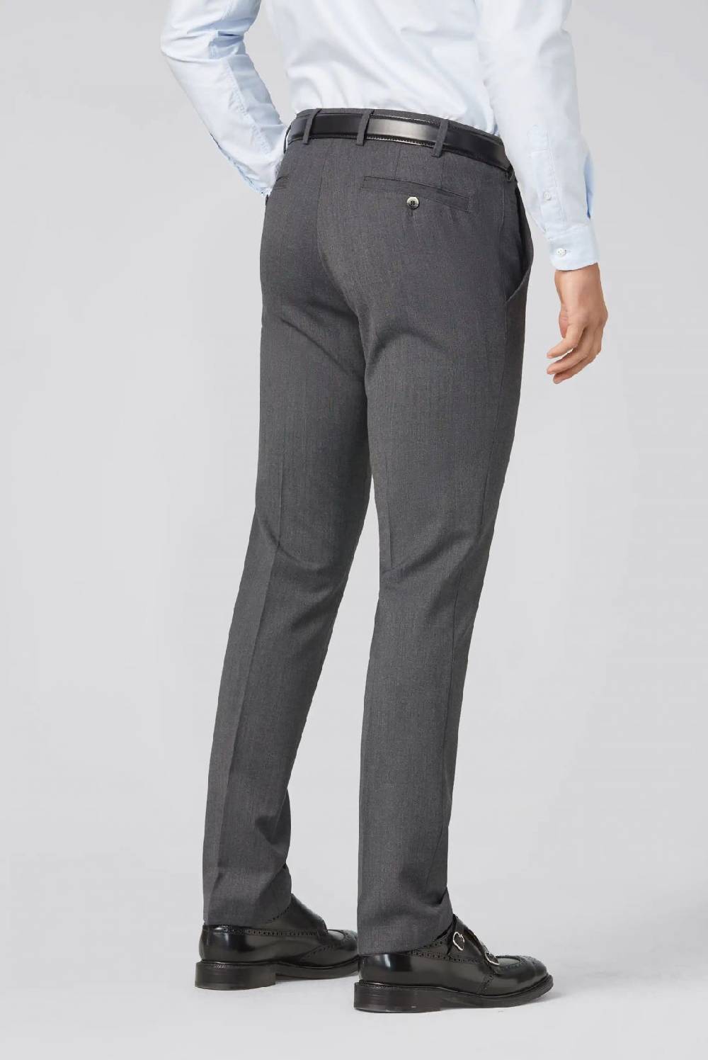 Meyer Pantalone Meyer Grigio Medio In Premium Soft Twill Comfort Fit