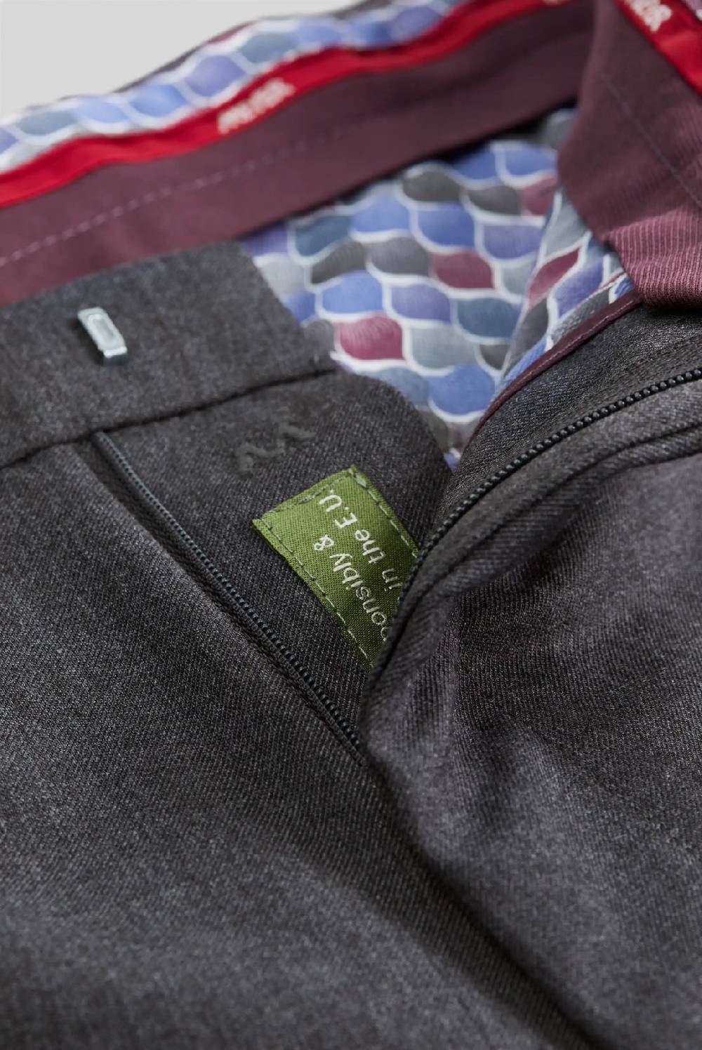 Meyer Pantalone Meyer Grigio Medio In Premium Soft Twill Comfort Fit