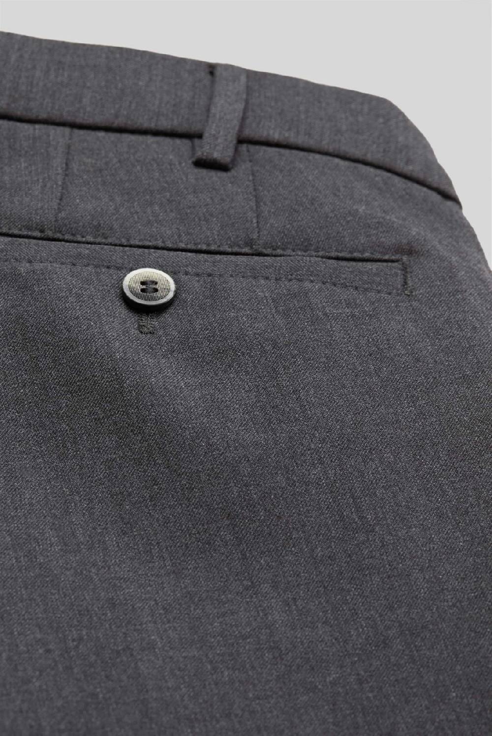Meyer Pantalone Meyer Grigio Medio In Premium Soft Twill Comfort Fit