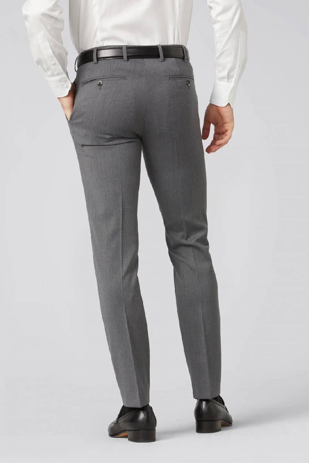 Meyer Pantalone Meyer Grigio Medio In Twill Teflon Stretch