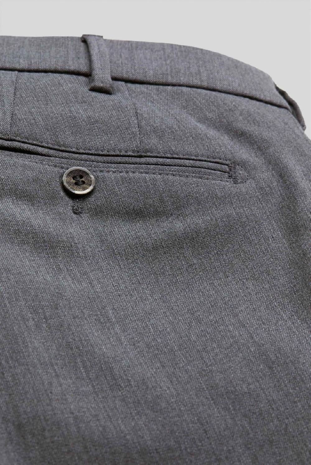 Meyer Pantalone Meyer Grigio Medio In Twill Teflon Stretch