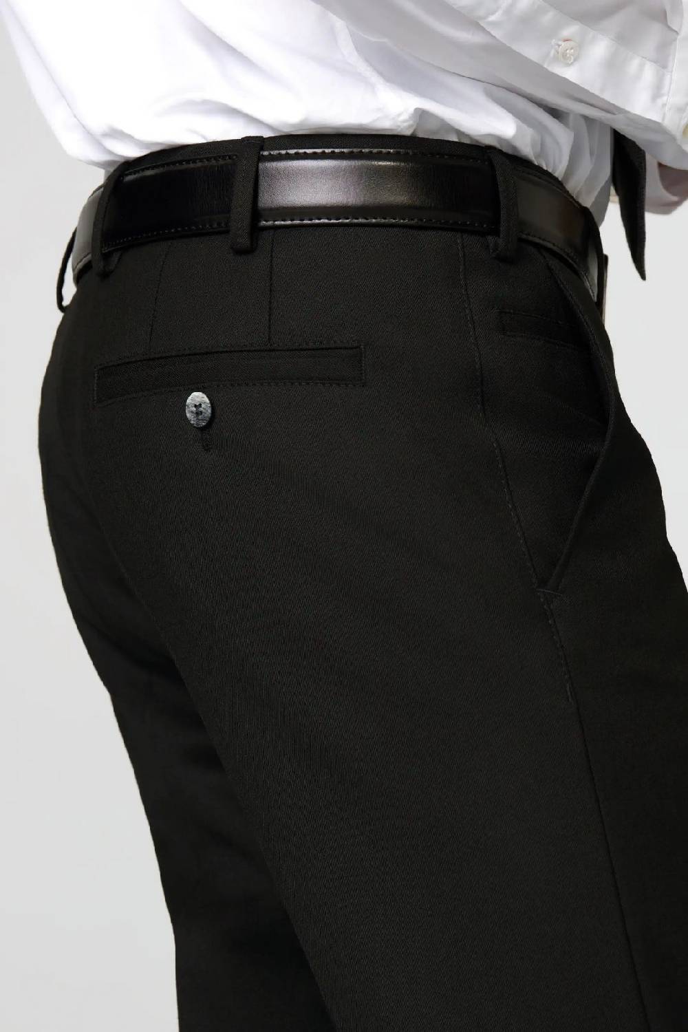 Meyer Pantalone Meyer Nero In Premium Soft Twill Comfort Fit