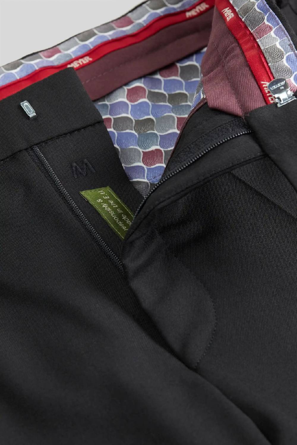 Meyer Pantalone Meyer Nero In Premium Soft Twill Comfort Fit