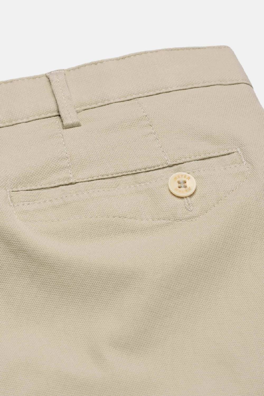 Meyer Pantalone Modern Fit Beige Meyer Cotone Microstruttura Stretch