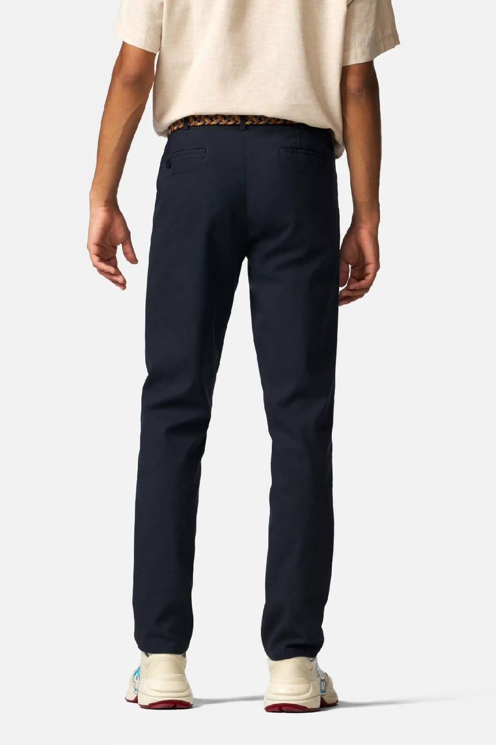 Meyer Pantalone Modern Fit Blu Meyer Cotone Microstruttura Stretch