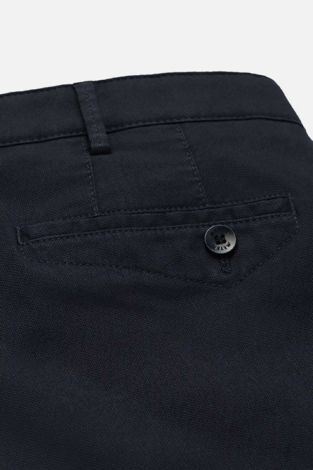 Meyer Pantalone Modern Fit Blu Meyer Cotone Microstruttura Stretch