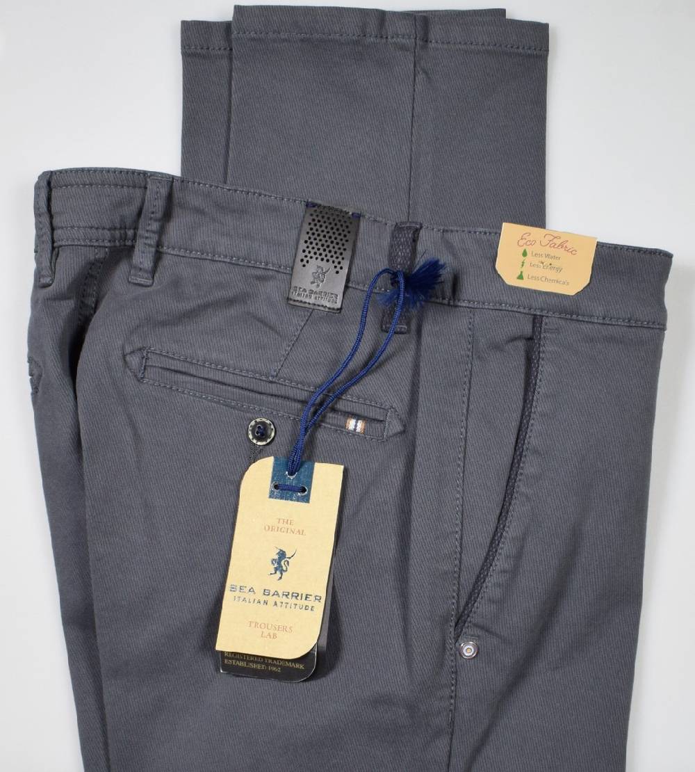 Sea Barrier Pantalone modern fit grigio scuro sea barrier cotone stretch operato