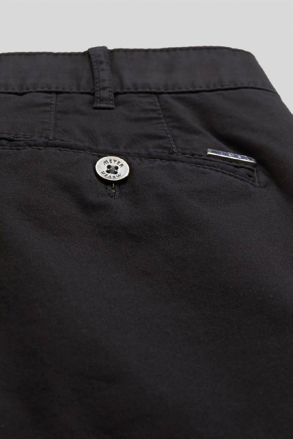 Meyer Pantalone Nero Meyer Cotone Bio Stretch Modern Fit