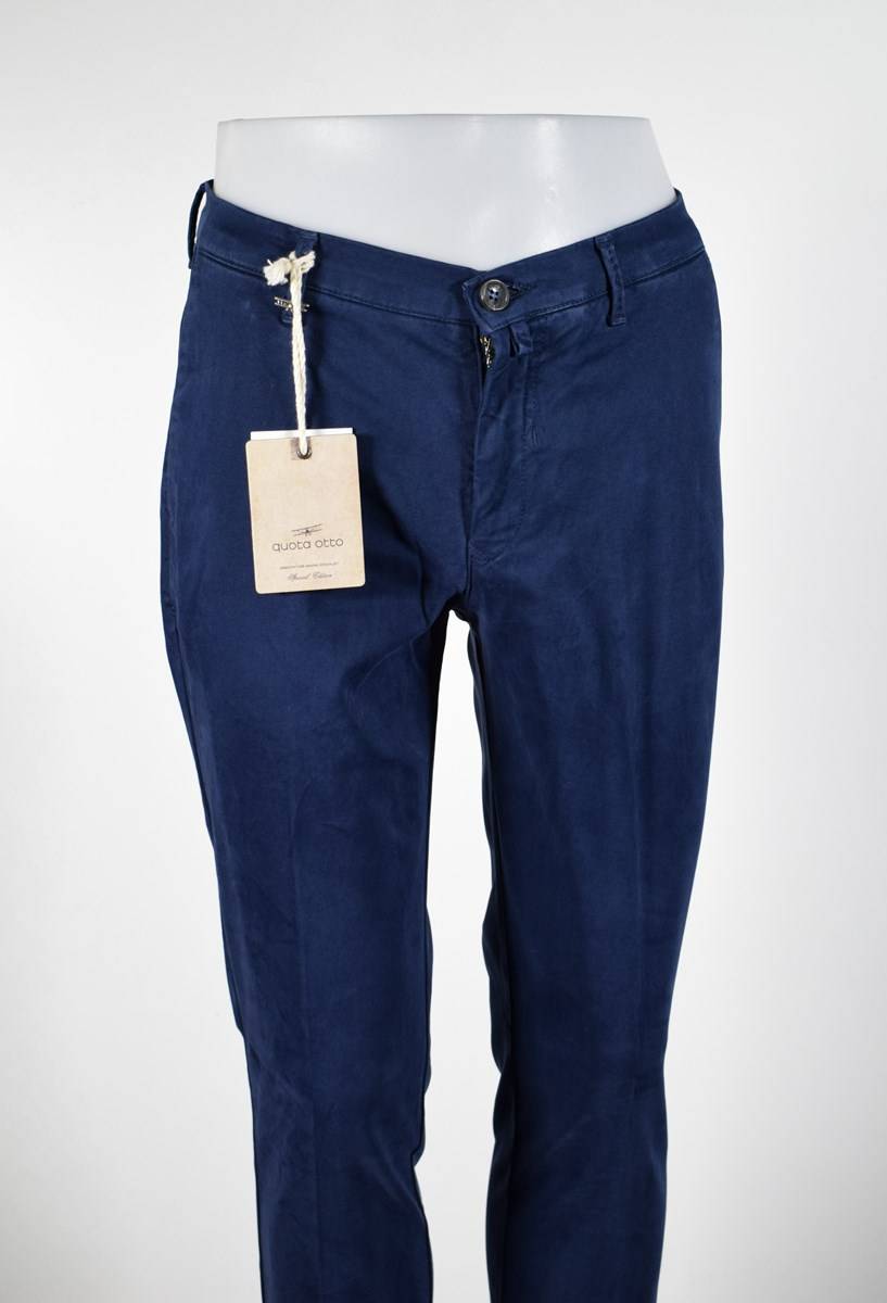 Quota Otto Pantalone Quota Otto Slim Fit Cotone Stretch In Quattro Colori